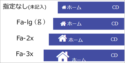 アイコンサイズの比較画像